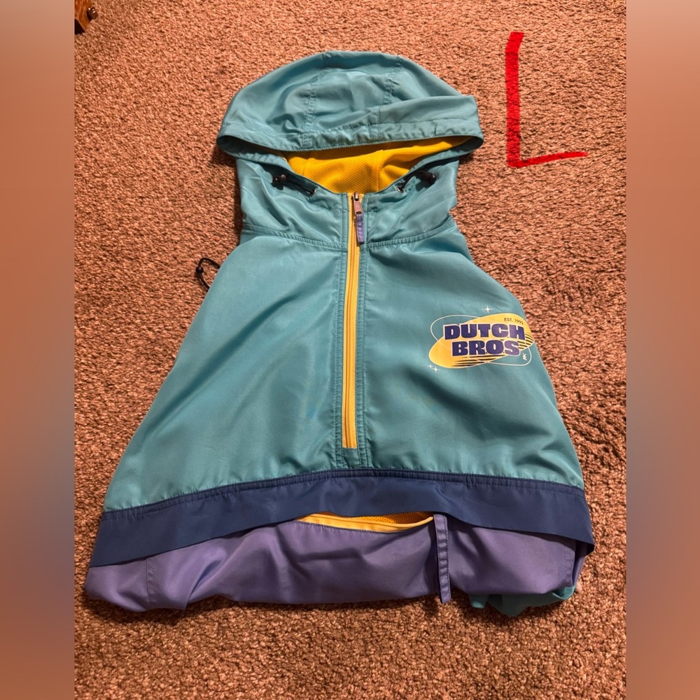 Dutch Bros Teal Rain Jacket